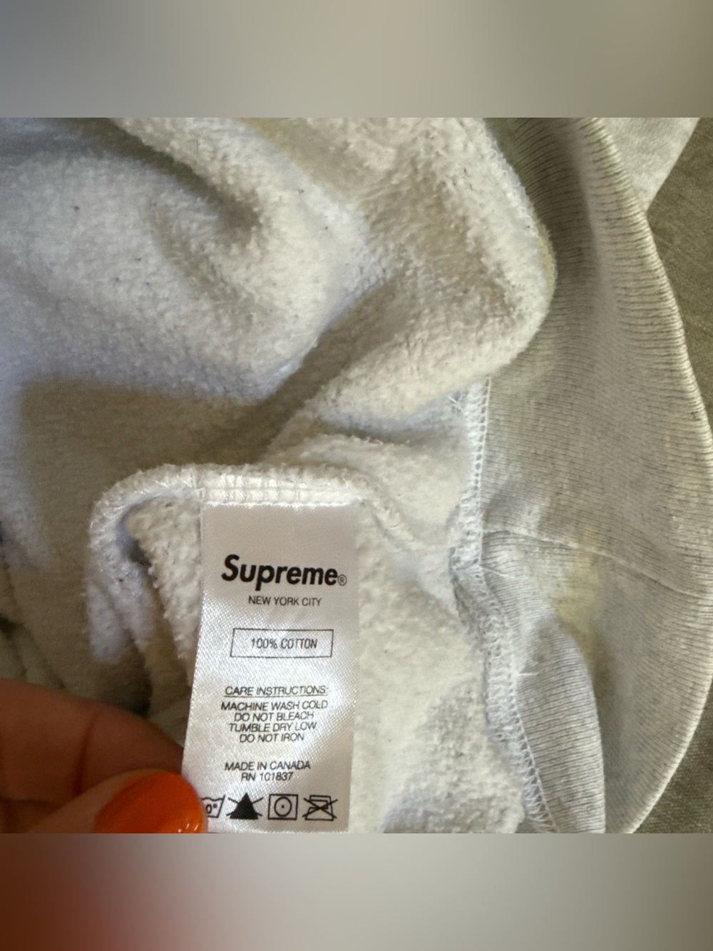 Rare Supreme x My Bloody Valentine -"Loveless" Hoodie Gray Sz M Graphic Pullover - Picture 9 of 12